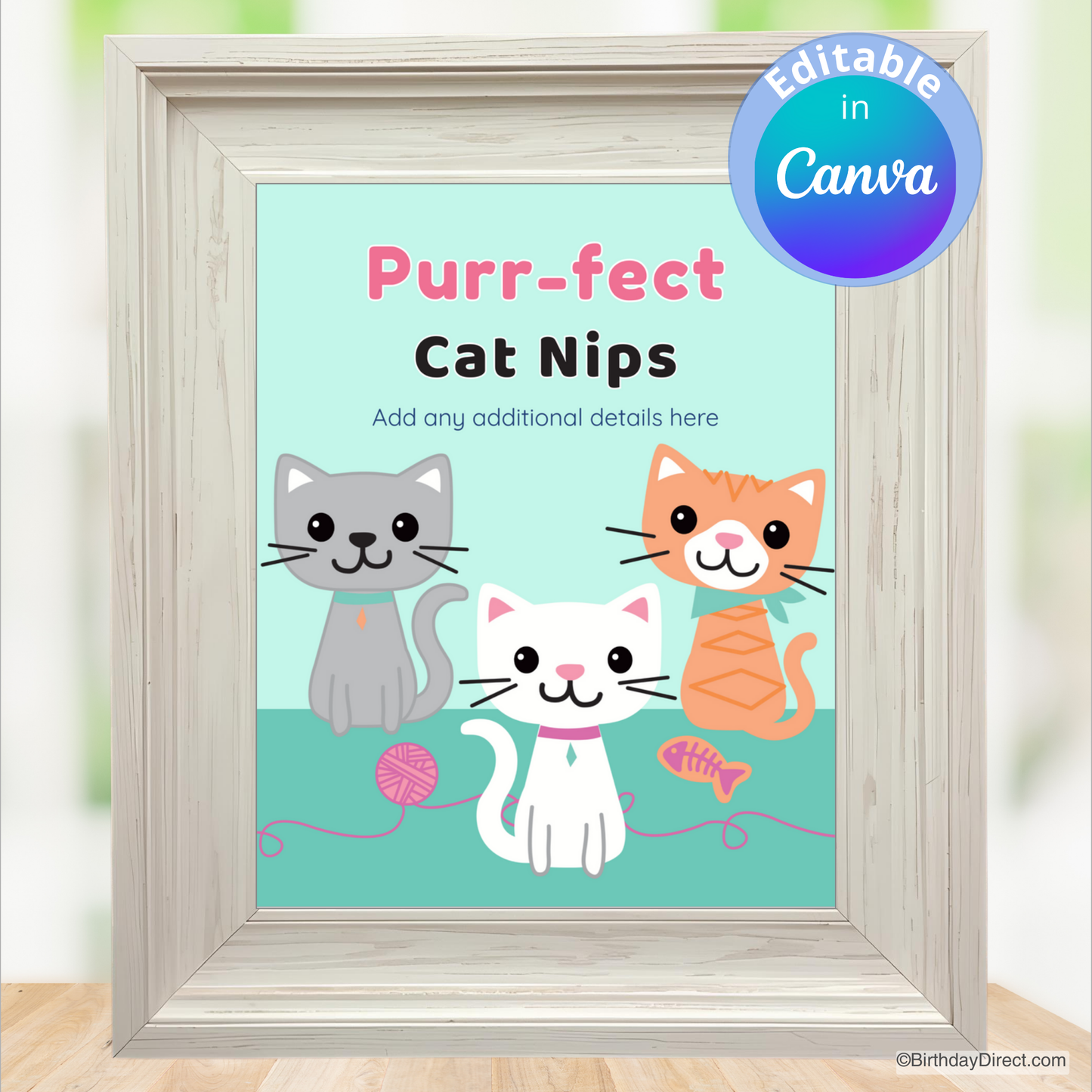 Little Cat Sign 8x10 Editable Printable