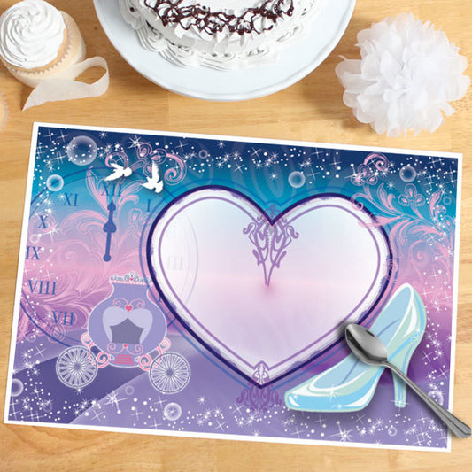 Princess Cinderella Party Placemat, 8.5x11 Printable PDF Digital Download by Birthday Direct