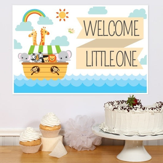 Noah's Ark Baby Shower Sign, 8.5x11 Printable PDF Digital Download by Birthday Direct