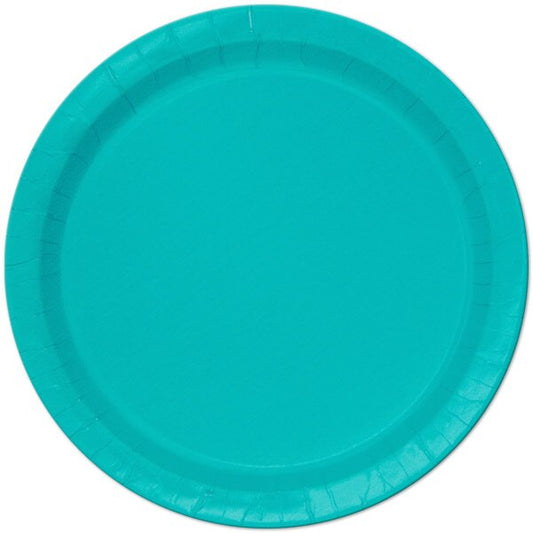 Terrific Teal Dinner Plates, 9 inch, 8 count