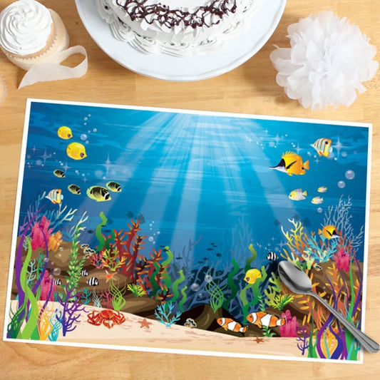 Under the Sea Party Placemat, 8.5x11 Printable PDF Digital Download by Birthday Direct