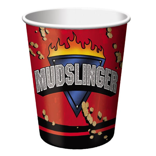 Monster Truck Cups, 9 oz, 8 ct