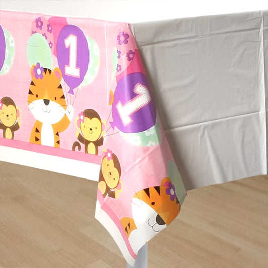 One is Fun Girl Table Cover, 54 x 102 inch
