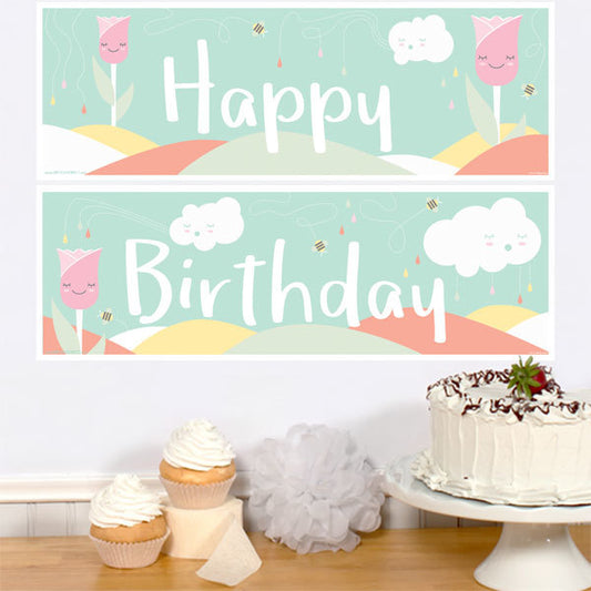 Birthday Direct's Sunshine Clouds Baby Shower Two Piece Banners