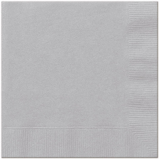 Silver Lunch Napkins, 6.5 inch fold, set of 20