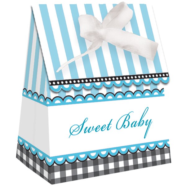 Sweet Baby Blue Favor Bag with Ribbon, set, set of 12
