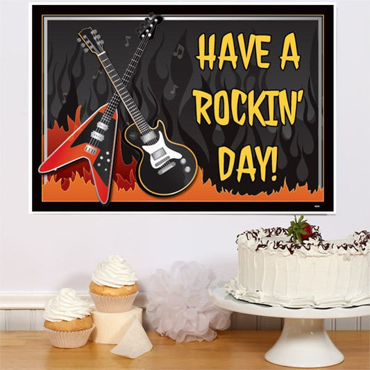 Guitar Rock Hero Party Sign, 8.5x11 Printable PDF Digital Download by Birthday Direct
