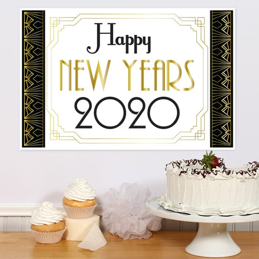 Roaring 1920s Party Sign, 8.5x11 Printable PDF Digital Download by Birthday Direct