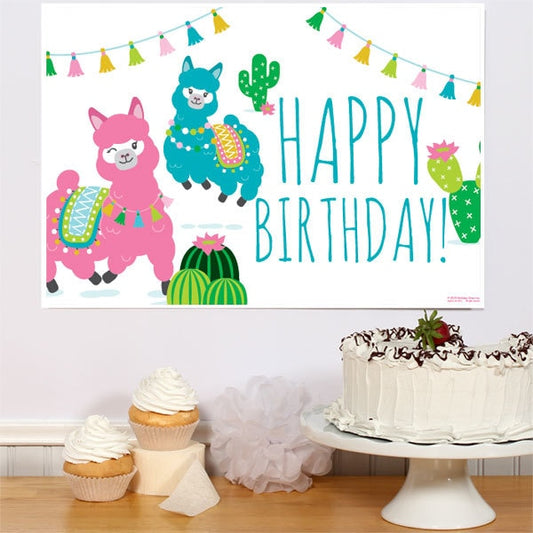 Alpaca Birthday Sign, 8.5x11 Printable PDF Digital Download by Birthday Direct