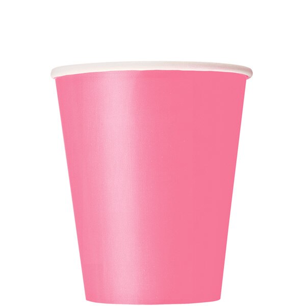 Hot Pink Cups, 9 oz, 8 ct