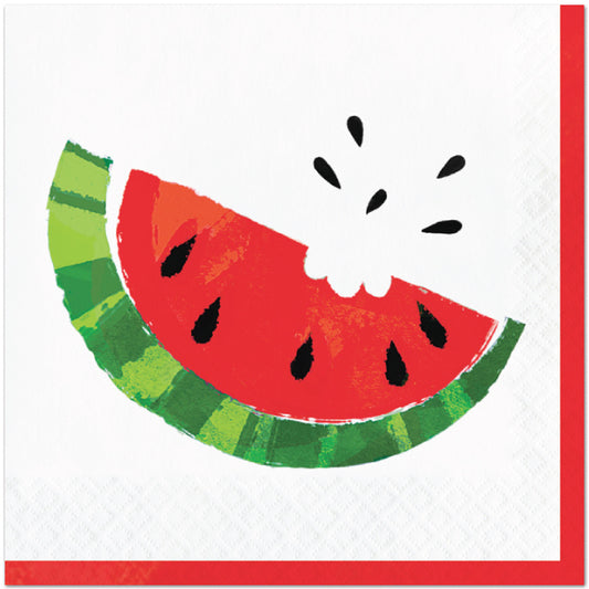 Juicy Watermelon Lunch Napkins, 6.5 inch fold, set of 16