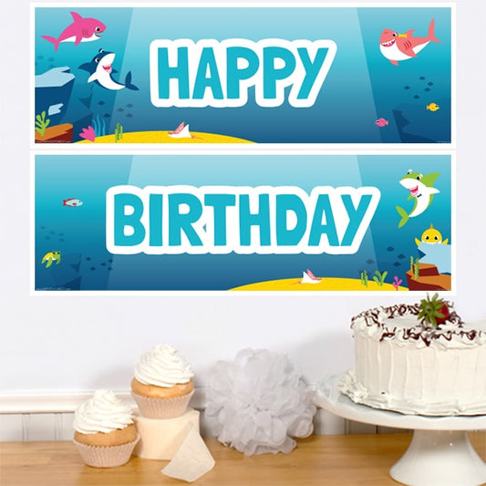 Birthday Direct's Shark Baby Birthday Two Piece Banners