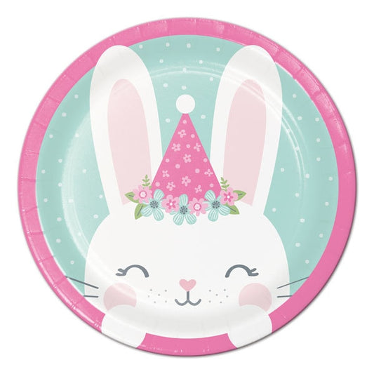 Little Bunny Party Dessert Plates, 7 inch, 8 count