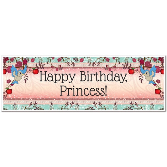 Princess Snow White Birthday Tiny Banner, 8.5x11 Printable PDF Digital Download by Birthday Direct