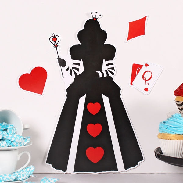 Alice in Wonderland Party Cutout Decorations, Editable Digital Template by Birthday Direct – BirthdayDirect for Free Printable Alice In Wonderland Decorations