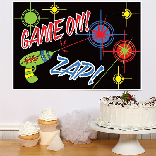 Laser Tag Party Sign, 8.5x11 Printable PDF Digital Download by Birthday Direct