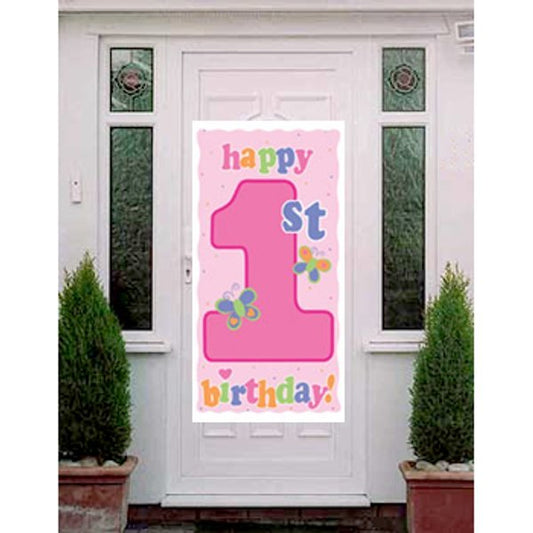 Fun at One Girl Door Cover, 28.5 x 60 inch, each