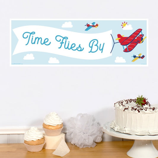 Vintage Airplane Party Tiny Banner, 8.5x11 Printable PDF Digital Download by Birthday Direct