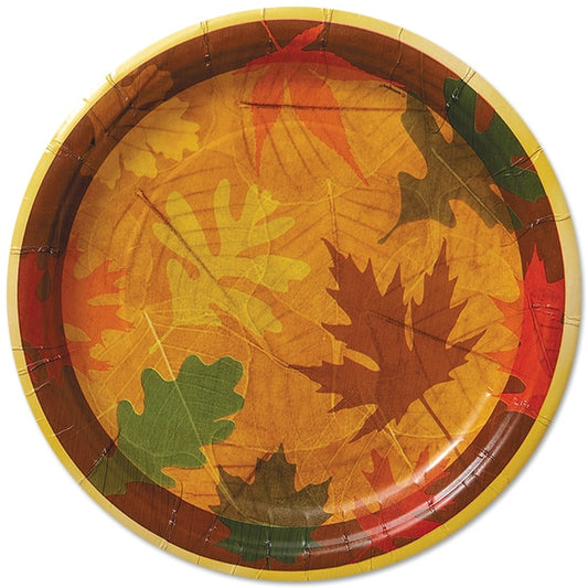 Fall Turning Leaves Dinner Plates, 9 inch, 8 count