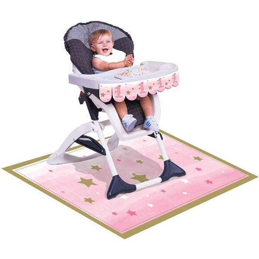 Twinkle Little Star Pink High Chair Decorating Kit, 30 x 48 inch, 2 piece