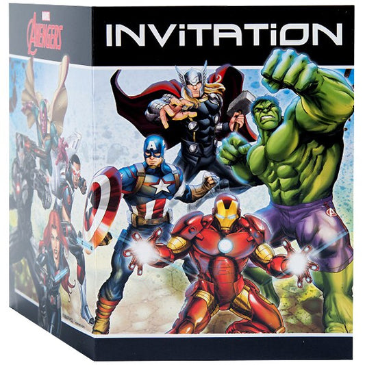 Marvel Avengers Party Invitations, Fill In with Envelopes, 5 x 4 in, 8 ct