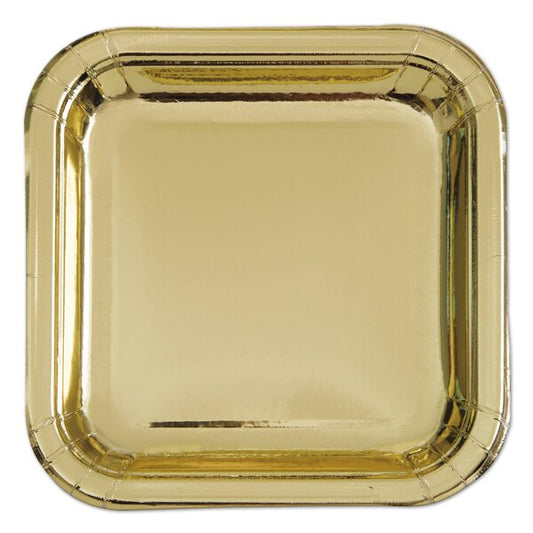 Gold Foil Dessert Plates, 7 inch, 8 count
