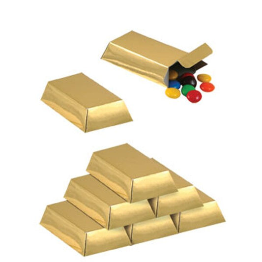 Gold Bar Treat Box, 3 inch, 12 count