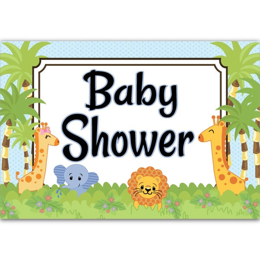 Jungle Babies Baby Shower Sign, 8.5x11 Printable PDF Digital Download by Birthday Direct