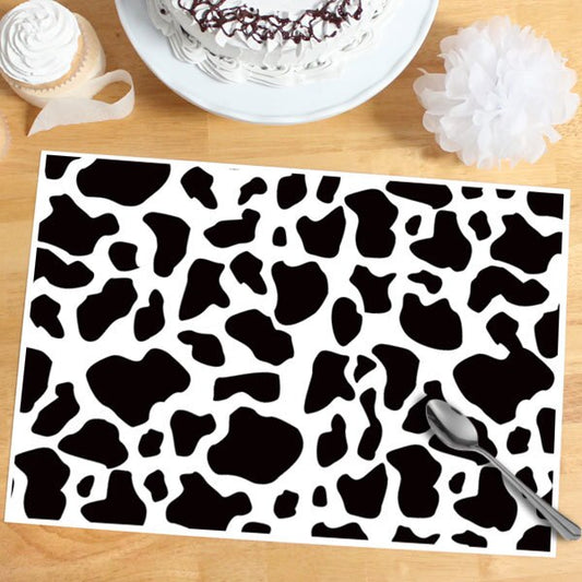 Cow Print Party Placemat, 8.5x11 Printable PDF Digital Download by Birthday Direct