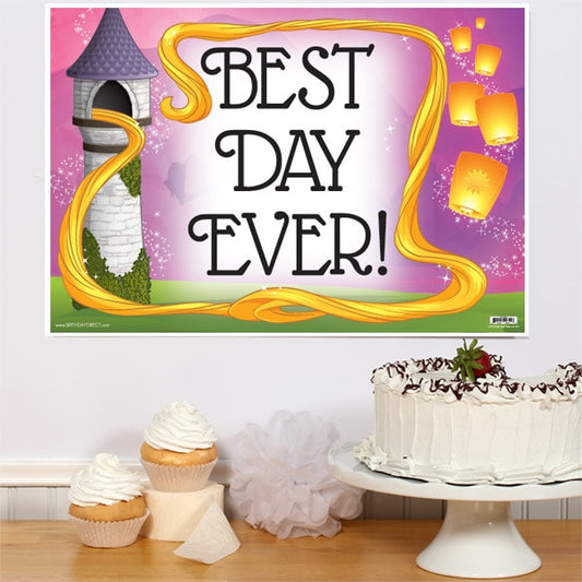 Princess Rapunzel Party Sign, 8.5x11 Printable PDF Digital Download by Birthday Direct