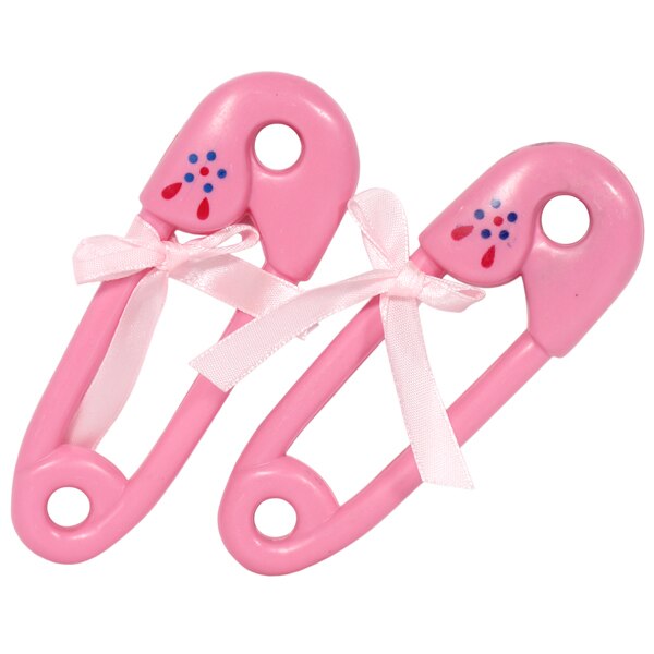 Party Favors 4-Pkg-Pink Baby Pins