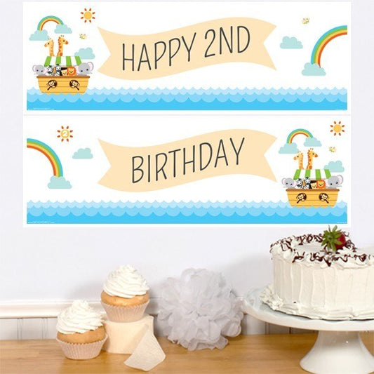 Birthday Direct's Noah's Ark 2nd Birthday Two Piece Banners