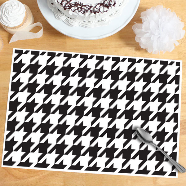 Houndstooth Party Placemat, 8.5x11 Printable PDF Digital Download by Birthday Direct