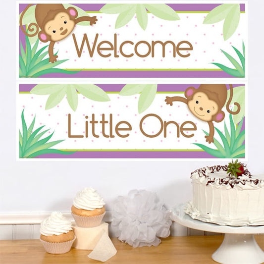 Birthday Direct's Little Monkey Baby Shower Two Piece Banners