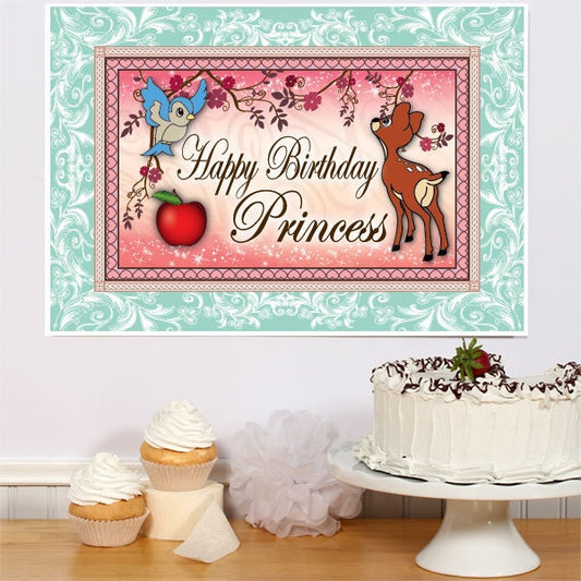 Princess Snow White Birthday Sign, 8.5x11 Printable PDF Digital Download by Birthday Direct