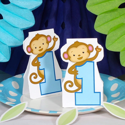 Birthday Direct's Little Monkey 1st Birthday Blue DIY Table Decoration