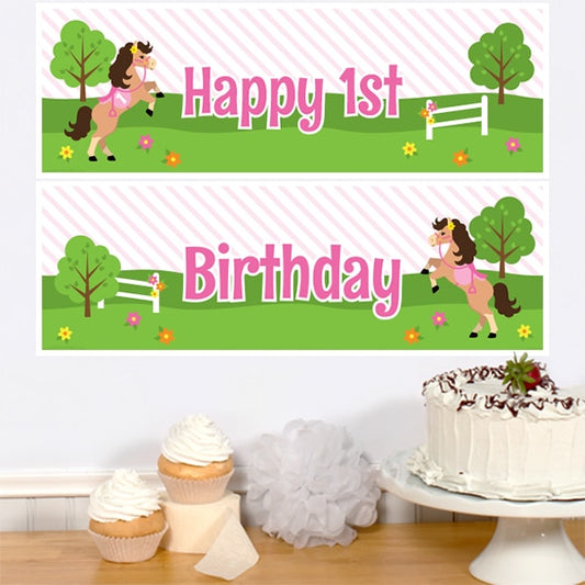 Birthday Direct's Little Pony 1st Birthday Two Piece Banners
