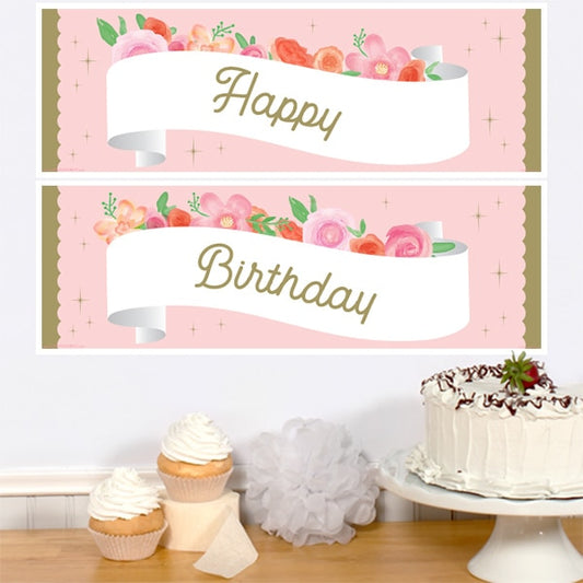 Birthday Direct's Swan Birthday Two Piece Banners