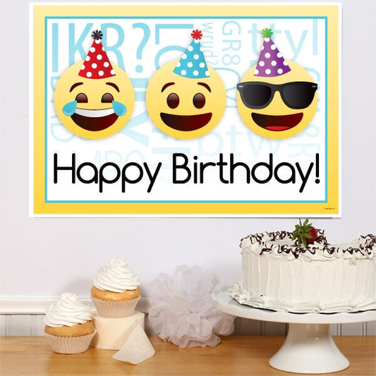 Emoji Birthday Sign, 8.5x11 Printable PDF Digital Download by Birthday Direct
