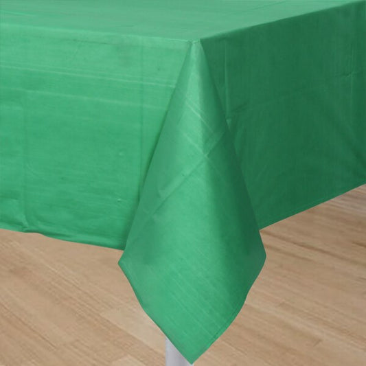 Emerald Green Plastic Table Cover, 54 x 108 inch