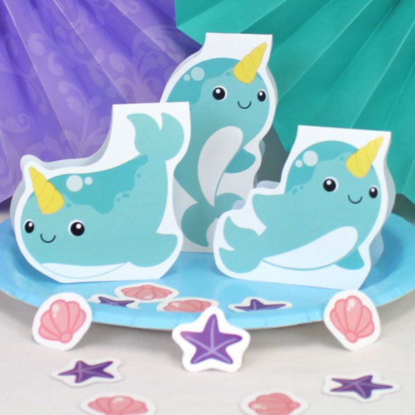 Narwhal Fantasy Party Table Decoration, 8.5x11 Printable PDF by ...
