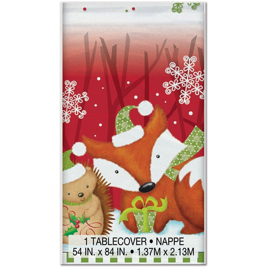 Christmas Woodland Table Cover, 54 x 84 inch