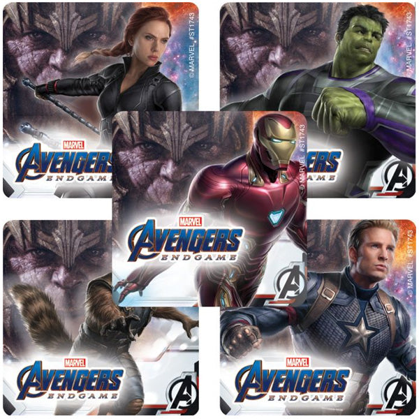 Marvel Avengers Endgame Movie Pics Stickers, 2.5 inch, 30 count