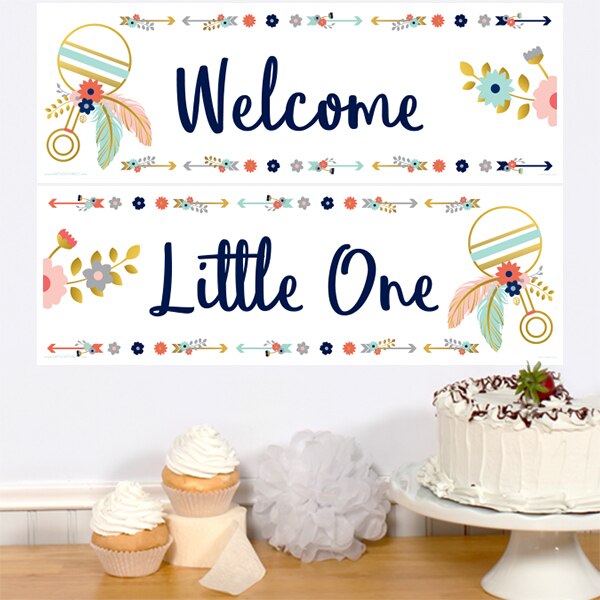 Birthday Direct's Boho Baby Shower Two Piece Banners