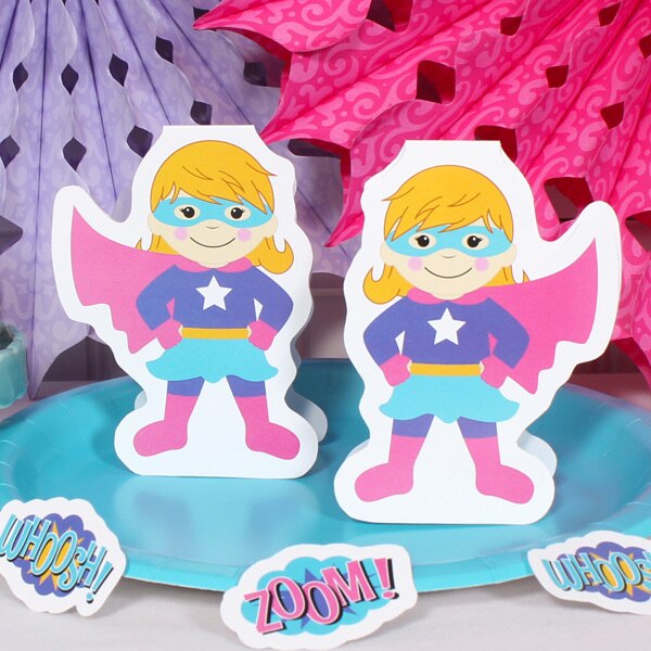 Birthday Direct's Super Girl Power Party DIY Table Decoration