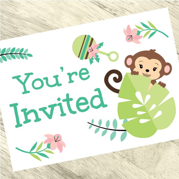 Free Printable Monkey Baby Shower Invitations