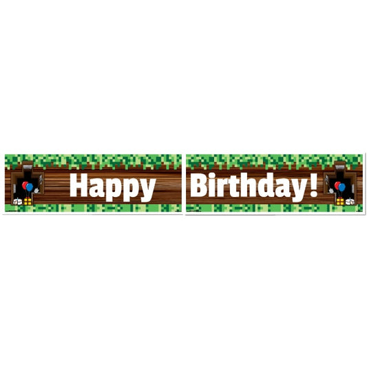 Birthday Direct's Pixel Craft Birthday Two Piece Banners