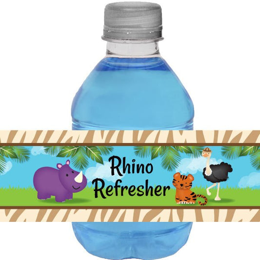 Birthday Direct's Jungle Animals Party Water Bottle Labels