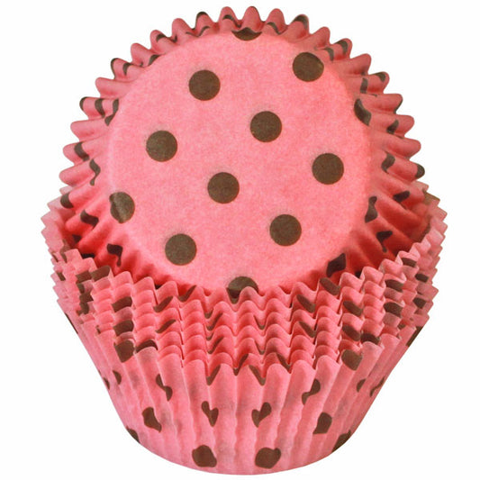 Cupcake Standard Size Greaseproof Paper Baking Cup Hot Dots, set of 16