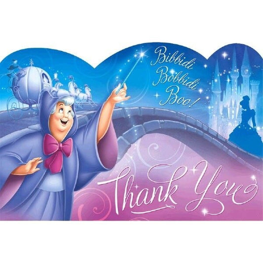 Disney Cinderella Thank You Notes, 4 x 5 in, 8 ct